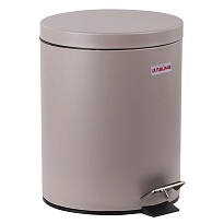 Ведро-контейнер для мусора (урна) с педалью LAIMA Classic, 12 л, серое, матовое, металл, со съемным внутренним ведром в Златоусте