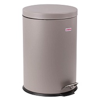 Ведро-контейнер для мусора (урна) с педалью LAIMA Classic, 20 л, серое, матовое, металл, со съемным внутренним ведром в Златоусте