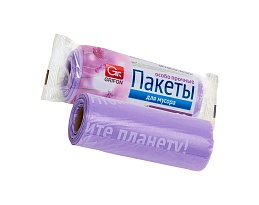 Мешки для мусора 35 л, ароматизированные, сиреневые, в рулоне 20 шт., ПНД, 12 мкм, 560х530 мм, GRIFON Полевые Цветы, 100-034 в Златоусте