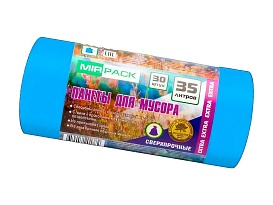 Мешки для мусора 35 л, ароматизированные, синие, в рулоне 30 шт., ПНД, 12 мкм, 640х500 мм, EXTRA, 3530661 в Златоусте