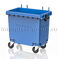 Мусорный контейнер 770 л голубой без крышки 770 голубой в Златоусте