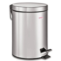 Ведро-контейнер для мусора (урна) с педалью LAIMA Classic, 5 л, зеркальное, нержавеющая сталь, со съемным внутренним ведром в Златоусте