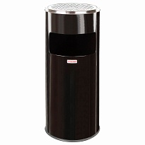 Урна с пепельницей 27 л, нержавеющая сталь, черная, LAIMA PROFESSIONAL в Златоусте