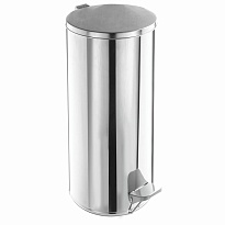Урна для мусора с педалью, усиленное, Титан, 50 л, кольцо под мешок, нержавеющая сталь, хром в Златоусте Урна для мусора с педалью, усиленное, Титан, 50 л, кольцо под мешок, нержавеющая сталь, хром в Златоусте