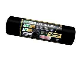 Мешки для мусора 180 л, черные, в рулоне 10 шт., ПВД, 60 мкм, 1100х930 мм, EXTRA LUX+, 1801098 в Златоусте