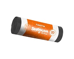 Мешки для мусора 20 л, черные, в рулоне 25 шт., ПНД, 6 мкм, 420х450 мм, SIBIRSKAYA, 101-001 S в Златоусте