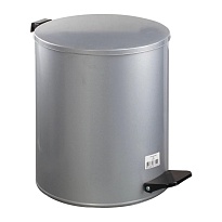 Ведро для мусора с педалью, усиленное, Титан, 15 л, серое, оцинкованная сталь в Златоусте
