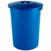 Мусорный бак с крышкой 60 л синий