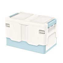 Ящик пластиковый складной белый, дно голубое, 370х240х240 мм в Златоусте
