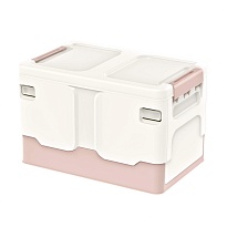 Ящик пластиковый складной белый, дно розовое, 370х240х240 мм в Златоусте