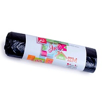 Мешки для мусора 60 л, черные, в рулоне 20 шт., ПНД, 7 мкм, 700х600 мм, Концепция Быта ЭкоДом, 601349 в Златоусте