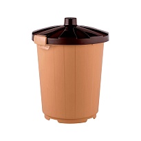 Мусорный бак с крышкой на колесах 105 л бежевый 105 бежевый в Златоусте