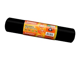 Мешки для мусора 180 л, ароматизированные, черные, в рулоне 10 шт., ПВД, 80 мкм, 1100х930 мм, EXPORT, exp18010142 в Златоусте