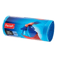 Мешки для мусора 35 л, с ушками, синие, в рулоне 30 шт., ПНД, 10,5 мкм, 640х500 мм, PACLAN Multitop, 600819 в Златоусте