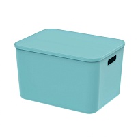 Ящик пластиковый вкладываемый бирюзовый 410х305х245 мм в Златоусте