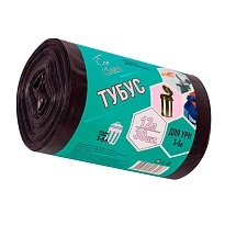 Мешки для мусора 12 л, черные, в рулоне 30 шт., ПНД, 6 мкм, 550х320 мм, Концепция Быта Tubus, 604936 в Златоусте