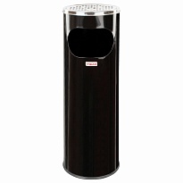 Урна с пепельницей 18 литров, нержавеющая сталь, черная, LAIMA PROFESSIONAL в Златоусте