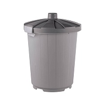 Мусорный бак с крышкой 105 л серый 105 серый в Златоусте