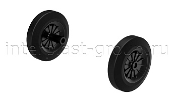 Комплект колес для контейнера 120 л.  черный в Златоусте